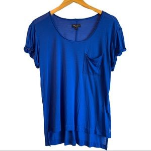 Rag & bone Cobalt Blue Paper Thin Scoop Neck Tee 
Women’s Size Small casual